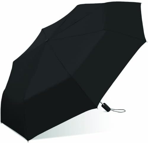 The Weather Station Automatic Rain Umbrella Windproof Lightweight Packable Black 1