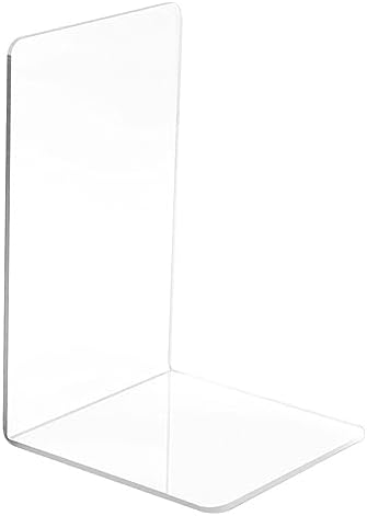Acrylic Bookends Holder Organizer Non-Skid Book Stand 1