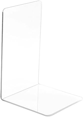 Acrylic Bookends Holder Organizer Non-Skid Book Stand 1