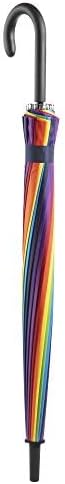 Totes Large Eco Auto-Open Stick Umbrella with J Hook Handle 1