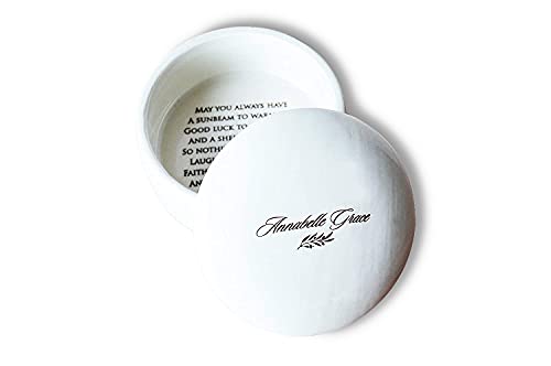 Personalized Round Keepsake Box with Irish Blessing