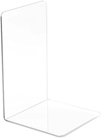 Acrylic Bookends Holder Organizer Non-Skid Book Stand 1