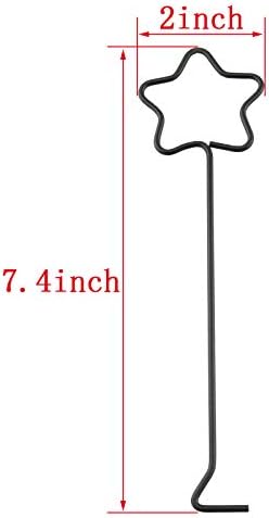HJ Garden 2PCS Star Candle Hooks Black