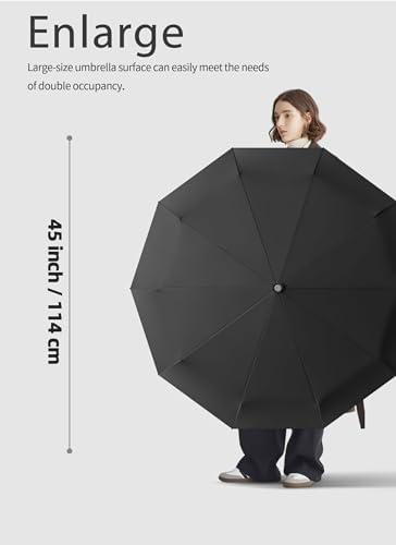 Rain Cats Large 46 Inch Windproof Folding Umbrella
