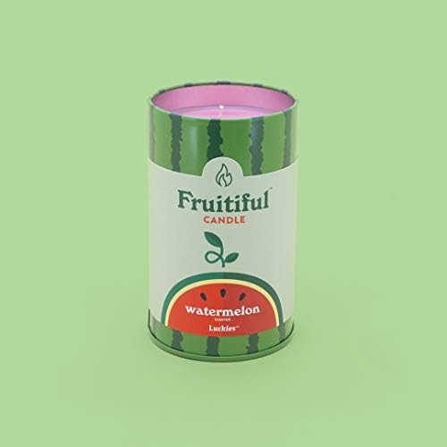 Watermelon Fruit-Scented Soy Candle in Vibrant Tin