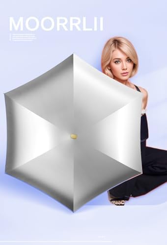Moorrlii Mini Travel Folding Umbrella - UPF 50 UV Protection