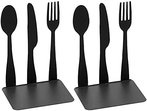 Pissente Cookbook Bookends 2 pcs Metal Book Stoppers