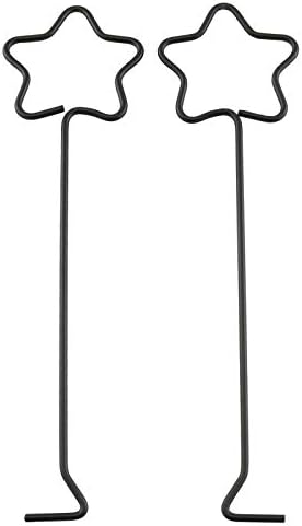 HJ Garden 2PCS Star Candle Hooks Black
