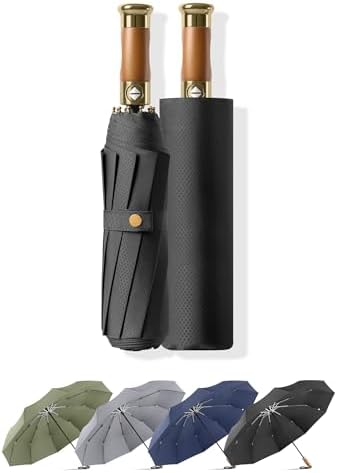 Rain Cats Large 46 Inch Windproof Folding Umbrella