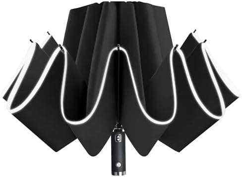 Lejorain Inverted Folding LED Umbrella - Auto Open Close