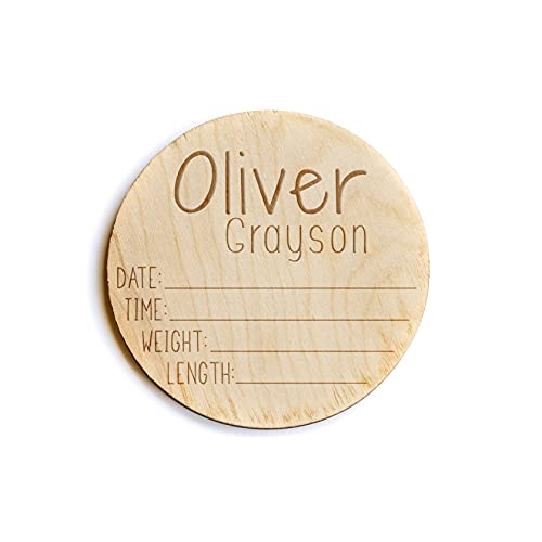 Newborn Announcement Sign - 4 Inch Circle for Hospital