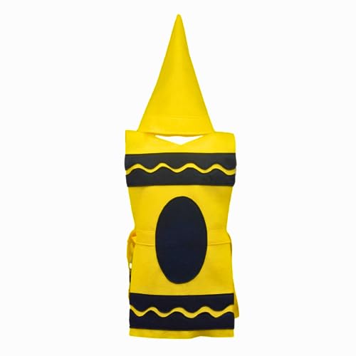 Yellow Crayon Costume Set - Tunic and Hat for All Ages