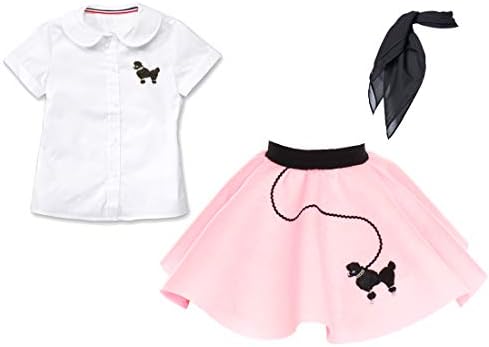 1950s Toddler Poodle Skirt 3-Piece Costume Set