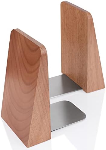 DRELIFAM Heavy Duty Wooden Bookends for Shelves