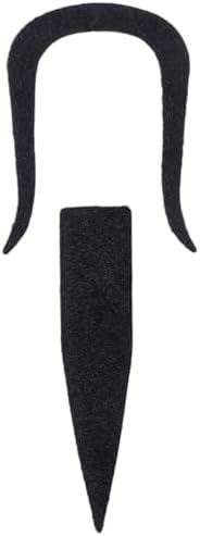 Healvian 2Pcs Black Fake Mustache and Beard for Halloween Costume