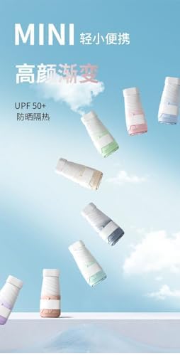 Mini Travel Sun Umbrella for Purse - UV Protection Lightweight Windproof