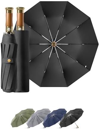 Rain Cats Large 46 Inch Windproof Folding Umbrella