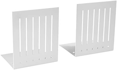 Spectrum Diversified Large Rectangle Bookends White 1