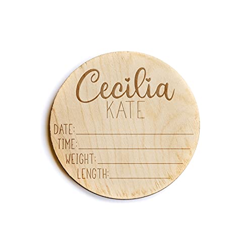 Glimmer Designs Newborn Announcement Sign - 4 Inch Circle