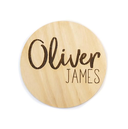 Newborn Announcement Sign - Personalized Wood Birth Name Sign for Hospital