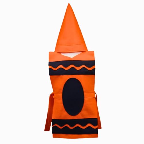 Orange Crayon Costume Tunic and Hat Set - Kids 4-9y