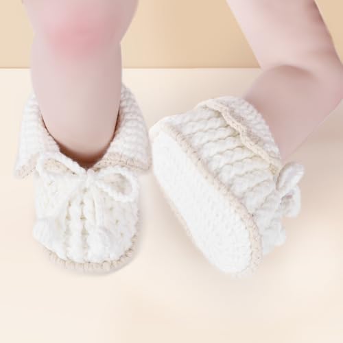 KARUNEL Baby Booties Soft Crochet Infant Shoes for Newborn Boy Girl