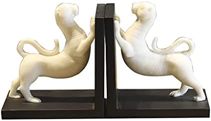 ZJDYDY Animal Bookend White Resin Desktop Decoration