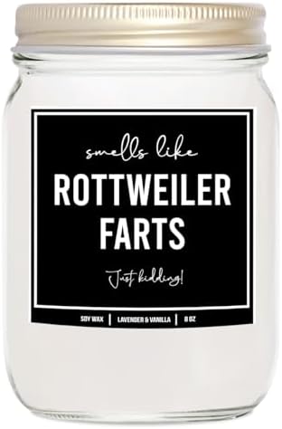 You Nique Designs Lavender Vanilla Soy Candle for Rottweiler Lovers