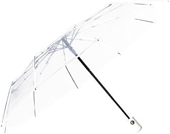 AIXICWXI Automatic Folding Transparent Umbrella - Windproof Travel Accessory with Frosted Handle