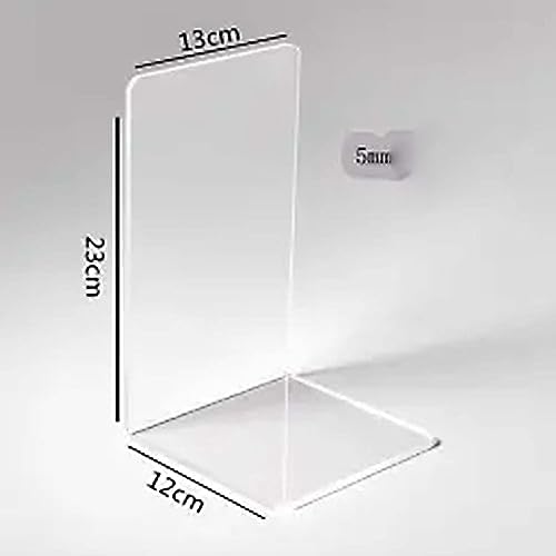 Acrylic Bookends Holder Organizer Non-Skid Book Stand 1