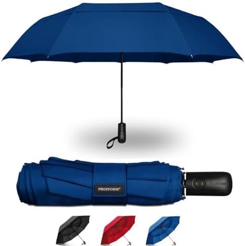 Prostorm Vented Travel Umbrella - Windproof Compact