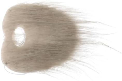 Alipis Grey Fake Beard and Mustache Set for Costume Parties