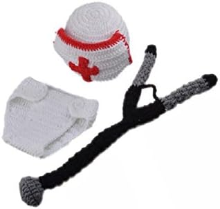 Matissa Newborn Baby Doctor Nurse Costume Hat and Outfit