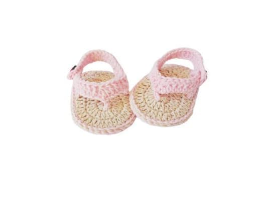 Handmade Crochet Baby Sandals for Newborns 3-6 Months