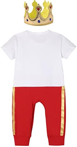 Baby Prince Costume Jumpsuit with Gold Crown