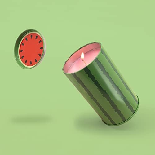 Watermelon Fruit-Scented Soy Candle in Vibrant Tin
