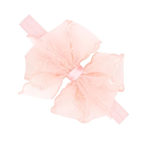 Wee Ones Pink Double Organza Hair Bow for Girls