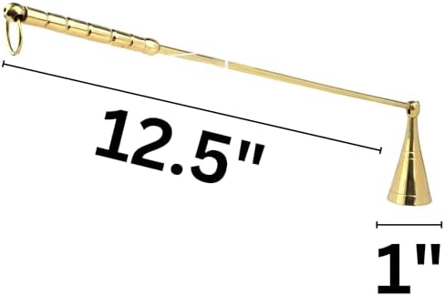 Needzo Brass Candle Snuffer 1375 Inch