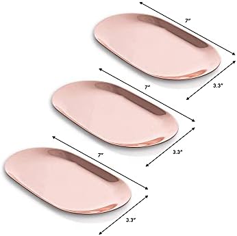 Rose Gold Candle Tray Set of 3 for Organized Living