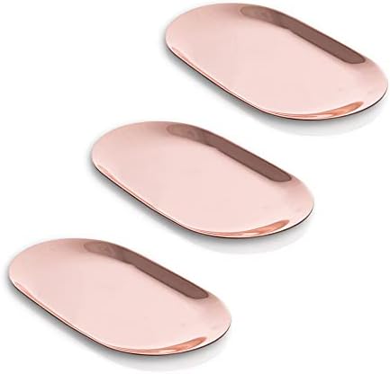 Rose Gold Candle Tray Set of 3 for Organized Living
