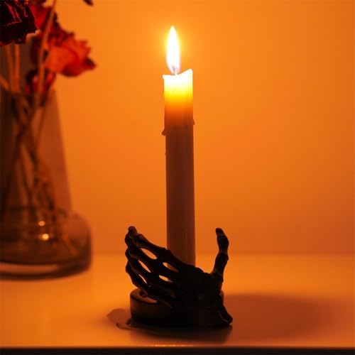 Halloween Resin Skeleton Candle Holder Gothic Decor 1