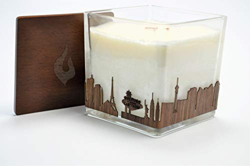 Swoon Living Mahogany Scented LG Jar City Skyline Candle