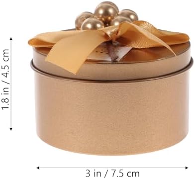 Cabilock 10pcs Tinplate Candy Boxes with Red Bow