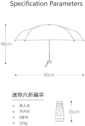 Mini Travel Sun Umbrella for Purse - UV Protection Lightweight Windproof
