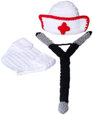 Matissa Newborn Baby Doctor Nurse Costume Hat and Outfit