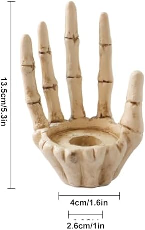 Halloween Skeleton Hand Candle Holder Resin Decor