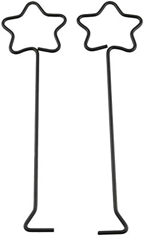 HJ Garden 2PCS Star Candle Hooks Black