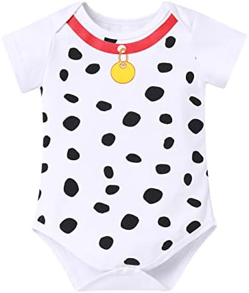 IDOPIP Ladybug Dalmatian Costume for Baby Girls 3PCS Set