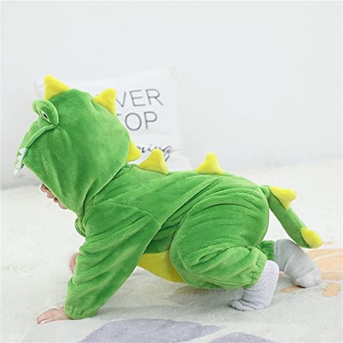 Unisex Baby Flannel Romper with 3D Hood and Cartoon Design