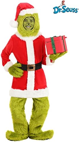 Elope The Grinch Santa Open Face Costume for Kids 1